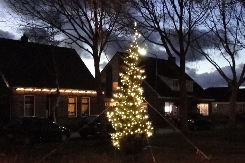 Kerstboom op brink Stroet 