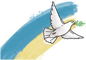 duif vlag Oekra&#239;ne